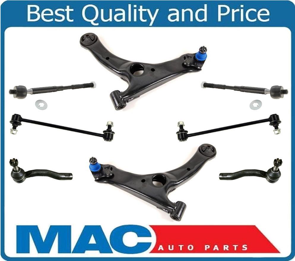 Fits 03-08 Corolla Control Arms Bushings Ball Joints Tie Rods Sway Br Links 8Pc