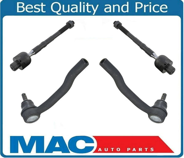 Fits 09-13 Mazda 6 4 Cyl & 6 Cyl (2) Inner & (2) Outer Tie Rod End