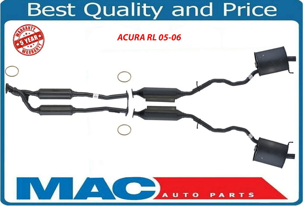 Exhuast System Fits Acura RL 05-06 V6 Middle Resonator and Tail Pipes & Mufflers