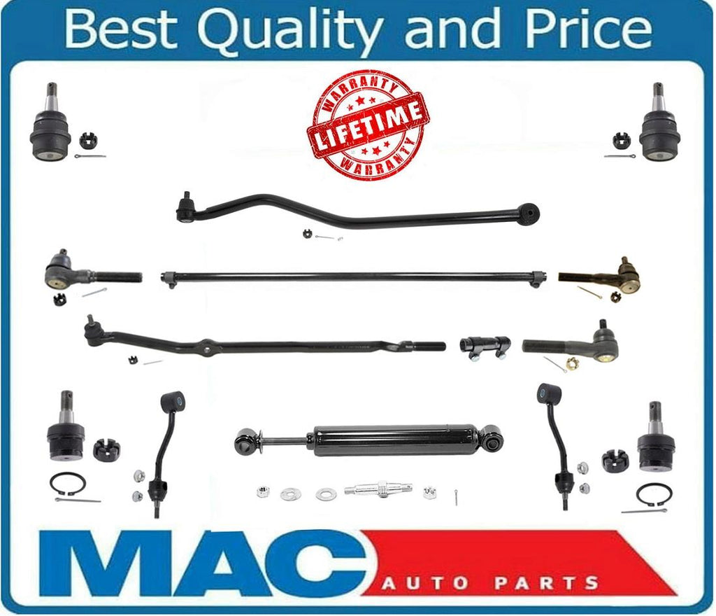 14 Pcs Chassis Kit Tie Rods Drag Link Track Bar Fits For