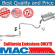 Extension Pipe with Muffler for Nissan Altima 98-2000 with California Emissions