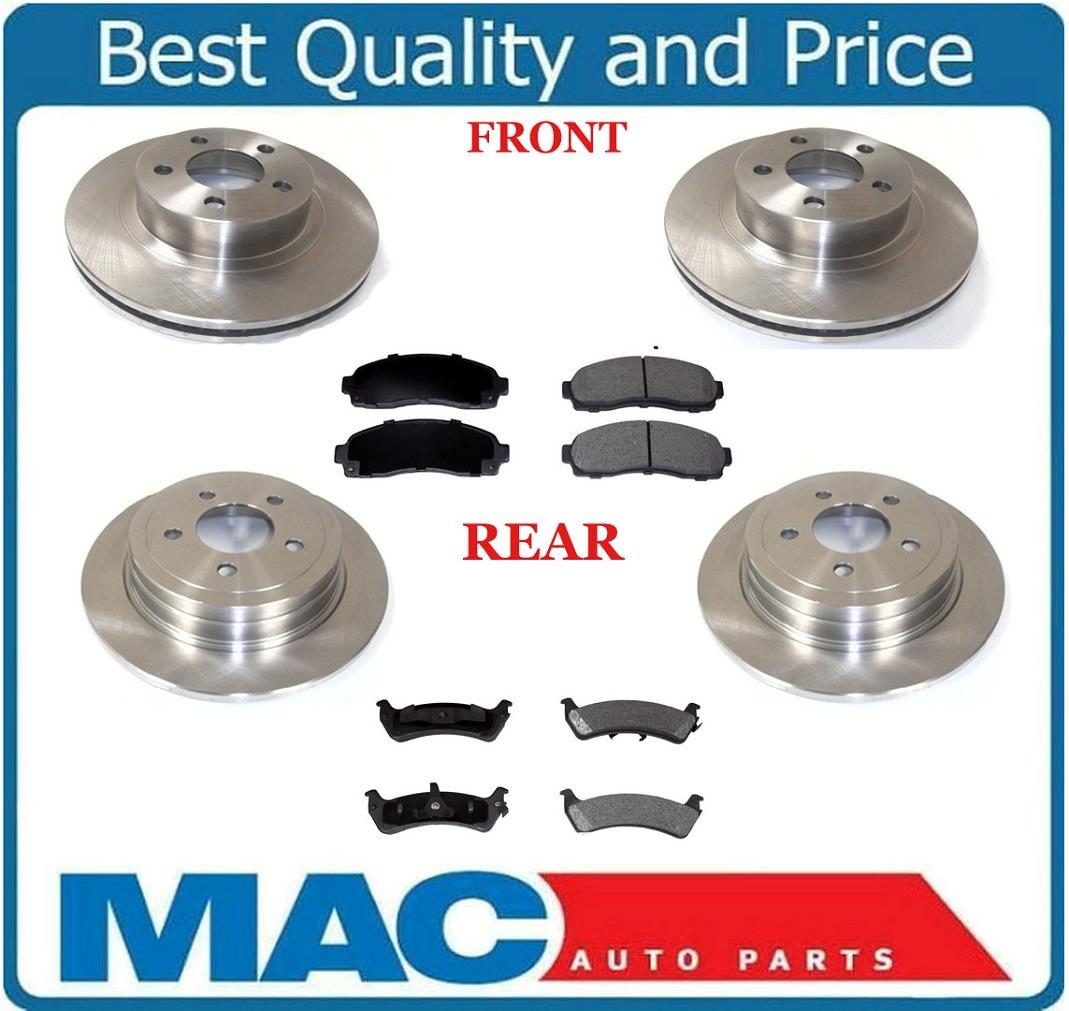 F&R Brake Rotors & Ceramic Pads 03-05 Explorer Sport Trac 4 Wheel Drive 4x4 6pc