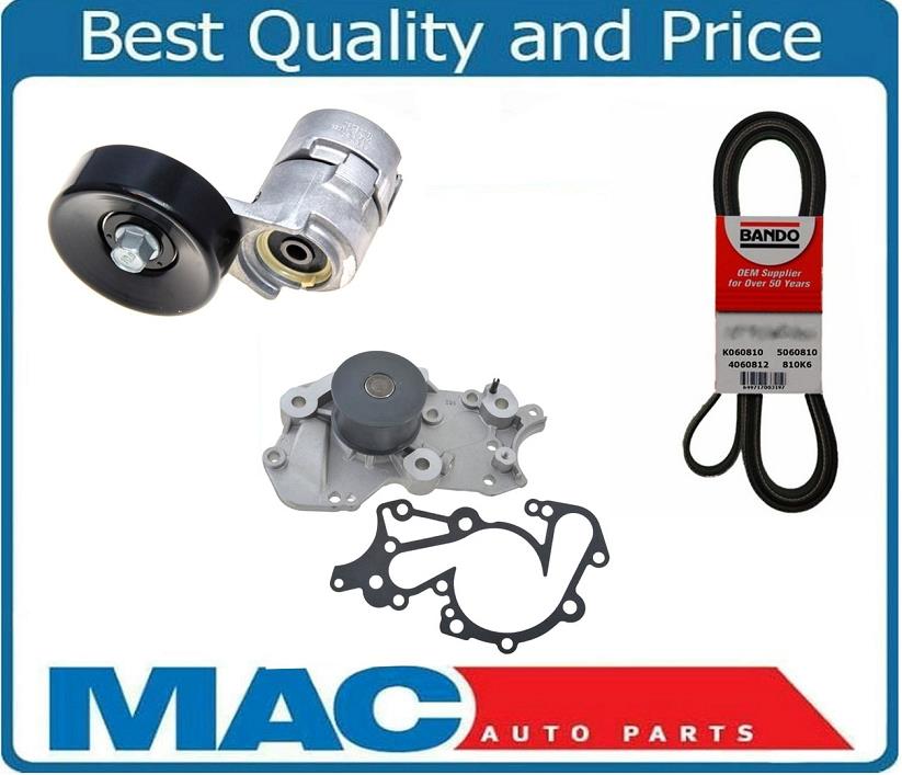 Serpentine Belt - Tensioner - Water Pump For Kia Optima Hyundai Santa Fe 2.7L