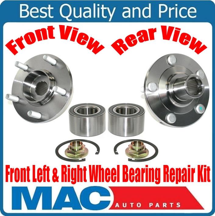 (2) Nuevos kits de rodamientos de rueda delantera con buje para Mazda Speed 2.3L Turbo 06-07
