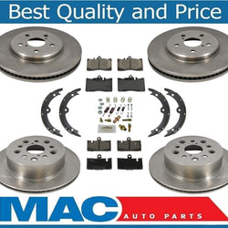 for Lexus LS430 01-06 100% New Disc Brake Rotors Ceramic Pads Parking Shoes 8pc