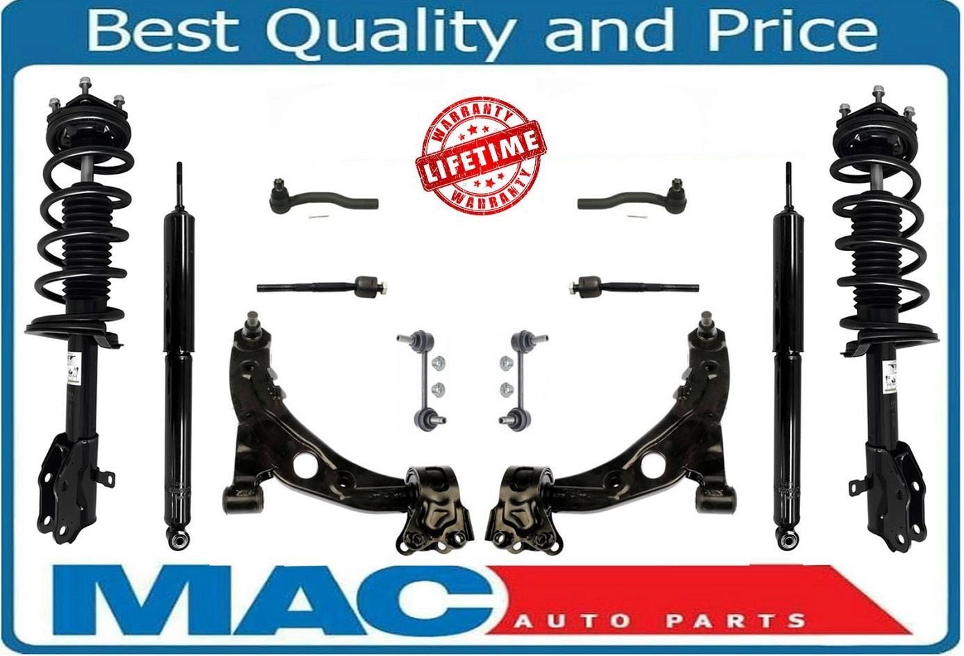 Front Struts Rear Shocks Lower Control Arm Ball Joint Tie Rods Links 12Pcs CX-7