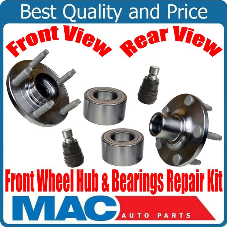 For 11-14 Ford Edge MKX (2) Wheel Hub & Bearing Repair Kit Ball Joints 4pc kit