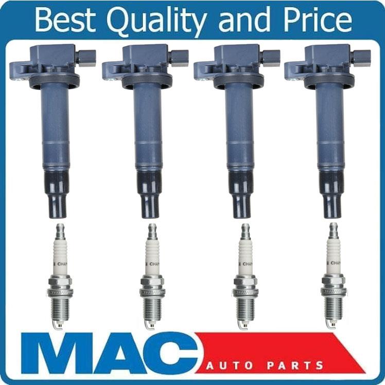 (4) Ignition Coils With Plugs for Toyota Prius C 1.5L 8pc 2012-2018