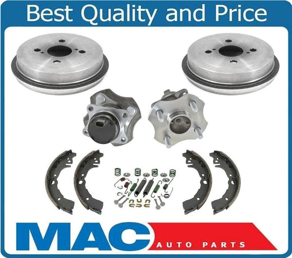 Tambores y zapatas de freno con cojinetes de cubo de rueda 100% nuevos para Toyota Echo con ABS 00-05