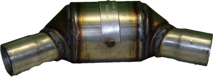 Convertidor Catalítico Universal Cuerpo de Acero Inoxidable 2.25 Entrada Salida 13.5 En Ángulo