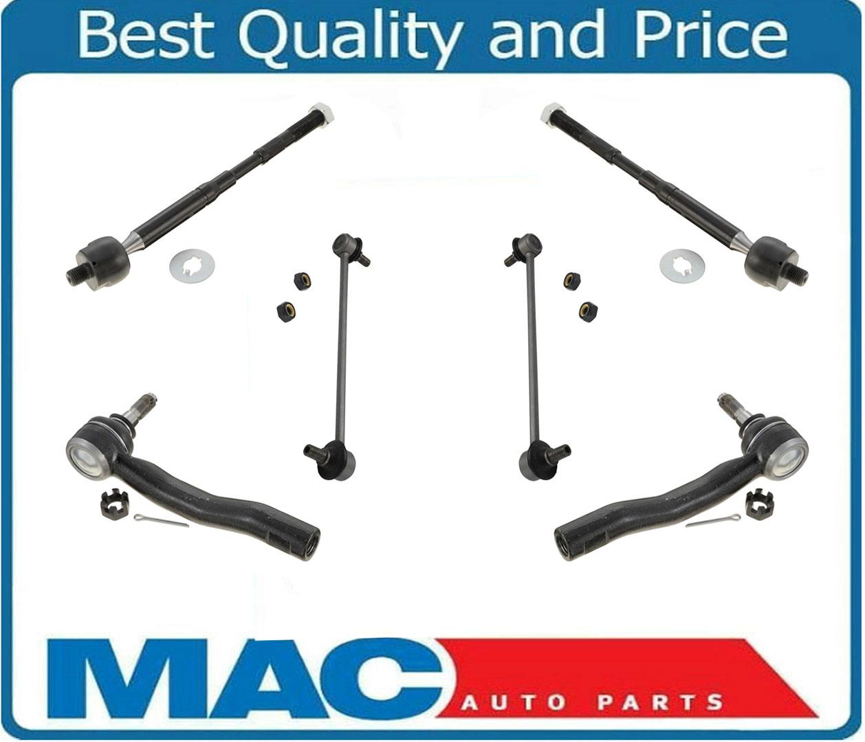 TOYOTA COROLLA 03-08 1.8L Varillas de amarre interiores exteriores y eslabones de barra estabilizadora, kit de 6 piezas