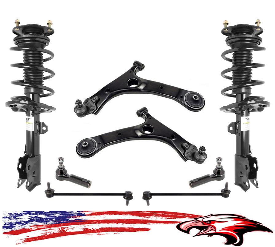 Front Complete Struts Control Arms Tie Rods & Links For Toyota Corolla 14-2019