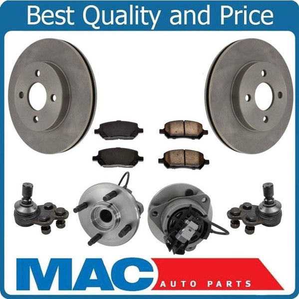 Conjunto de cubo de rodamiento de rueda, 05-10, 4 pernos de cobalto, 4 pernos con frenos ABS, 7 piezas