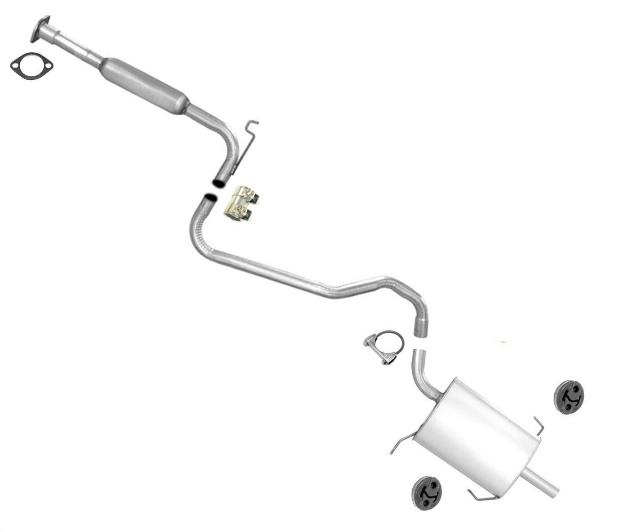 Resonador medio y silenciador del sistema de escape para Nissan Altima 2.4L 2001