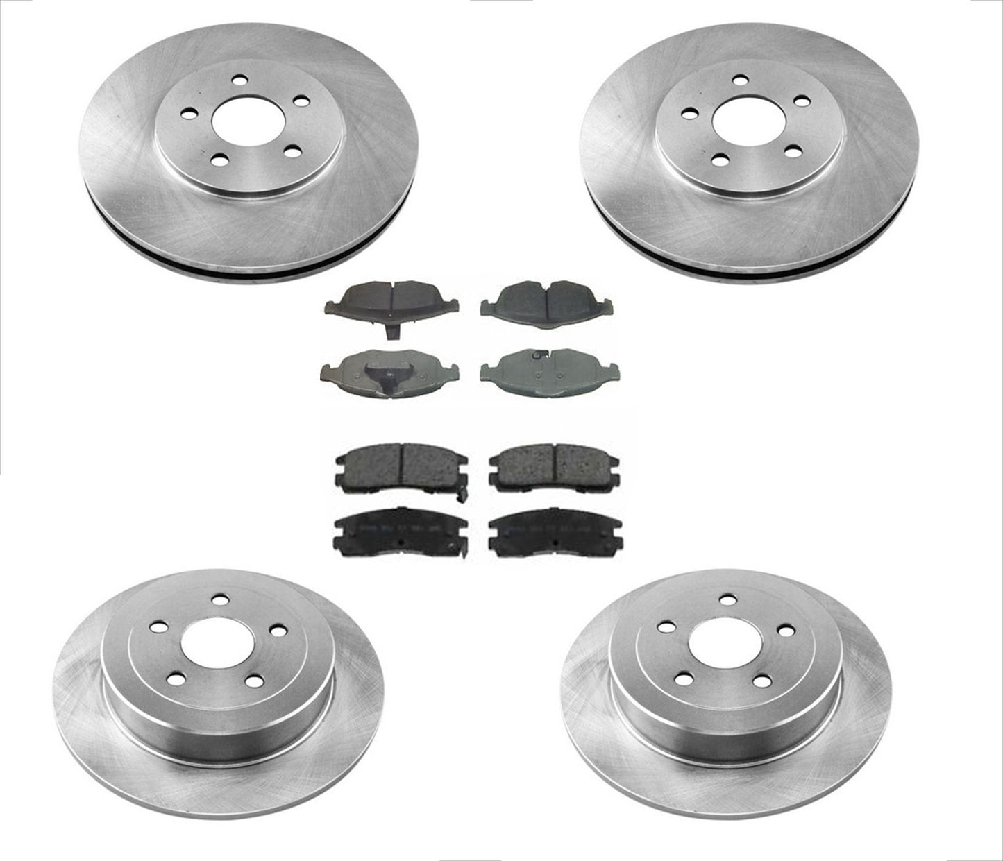 Se adapta a rotores de freno de disco Dodge Stratus F & R de 4 puertas 01-05, almohadillas de cerámica, 6 piezas