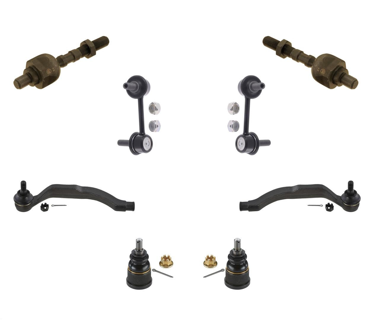 Stabilizer Links Tie Rods Lower Ball Joints For 1996 1998 2001 Acura RL 3.5L