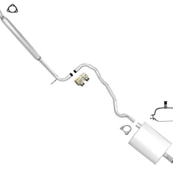 Fits 1993-2002 Saturn 4 Door Sedan 1.9L DOHC Middle Resonator & Muffler Exhaust