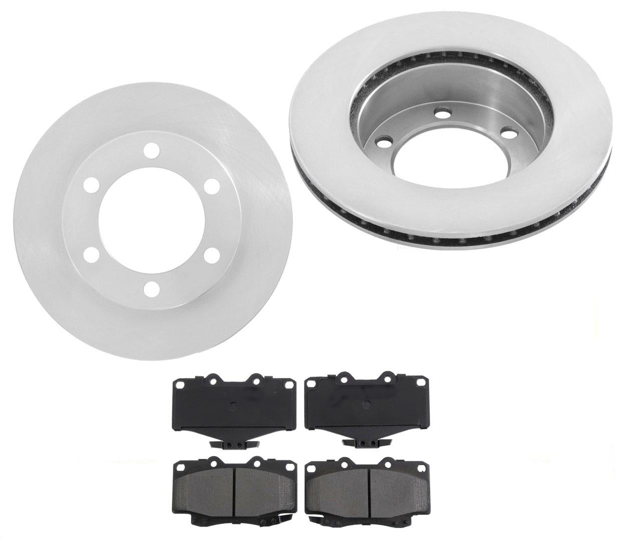 Fits 95-98 Toyota Tacoma 4 Wheel Drive 297MM Front Rotors & Ceramic Pads