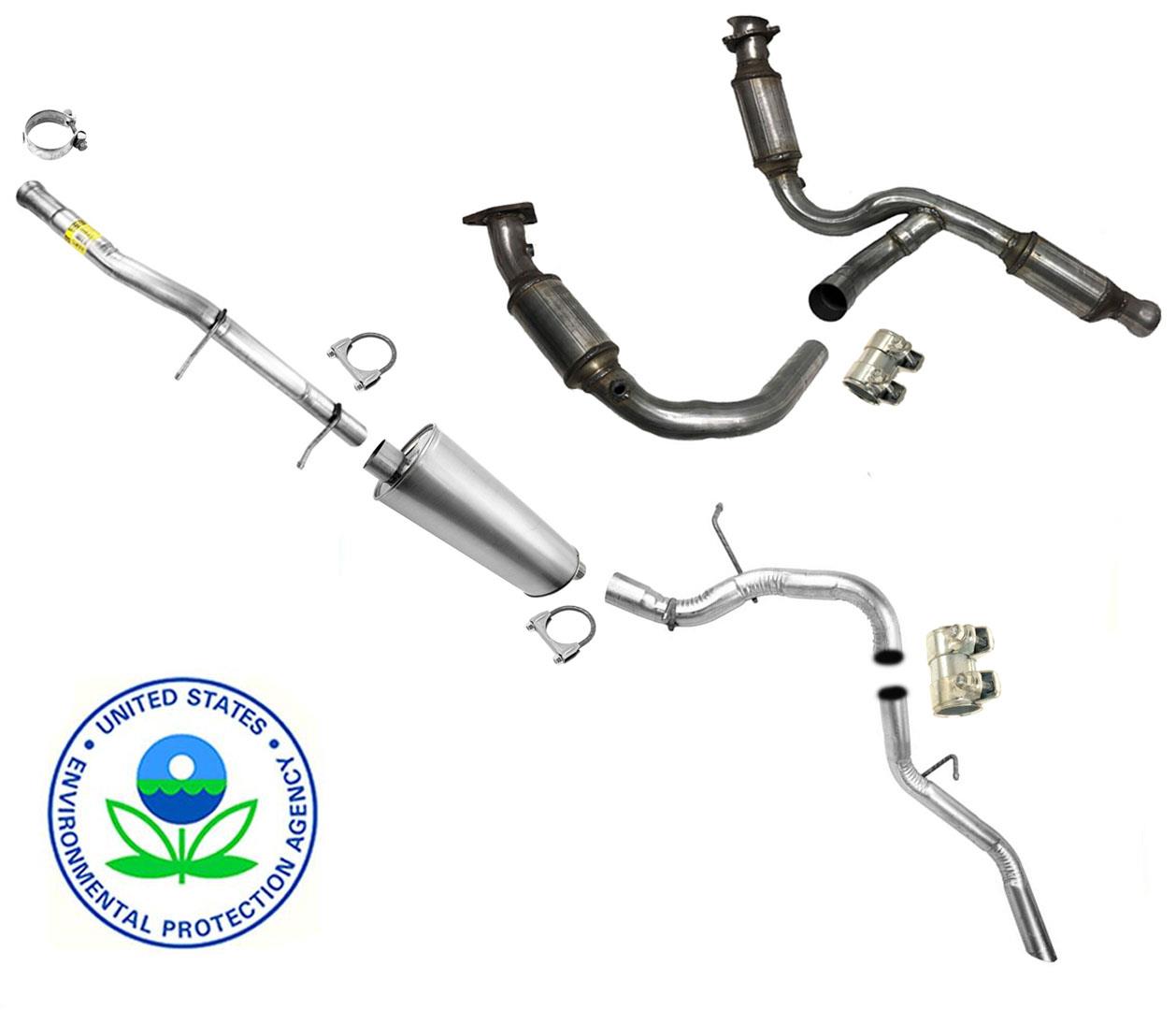 Se adapta al sistema de escape convertidor catalítico con base de rueda GMC Sierra 1500 143,5 09-13