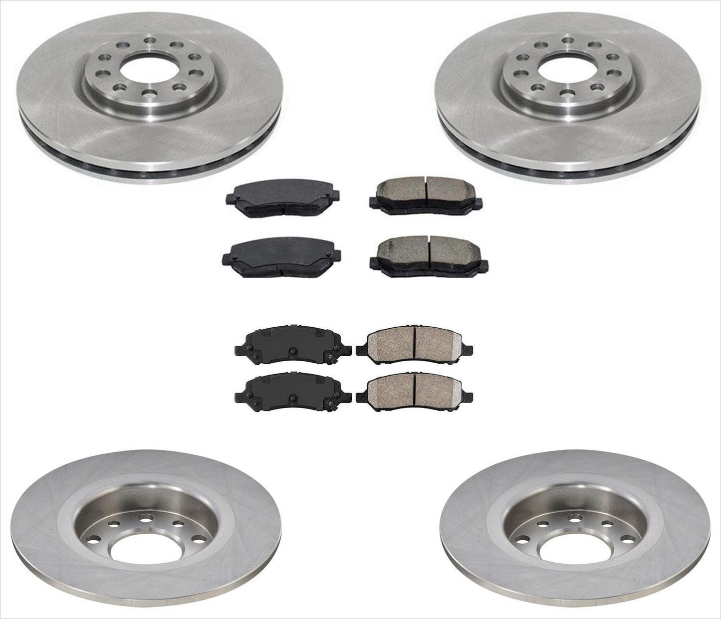Almohadillas de cerámica delanteras y traseras y rotores premium para Dodge Dart 2013-2016
