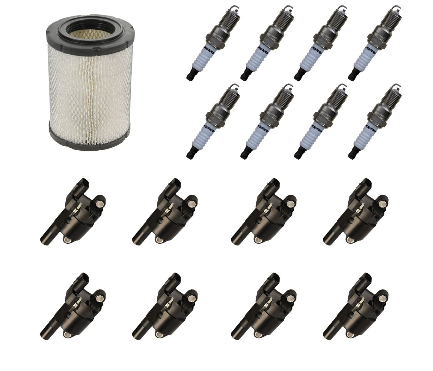 Round Delphi Style Ignition Coils Platinum Plugs Fits For 05-09 GMC Envoy V8 5.3