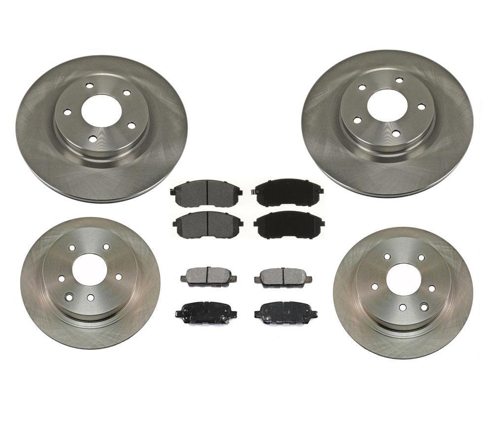 Pastillas de freno de rotores traseros delanteros 100% nuevas para Nissan Juke Base modelo 11-14