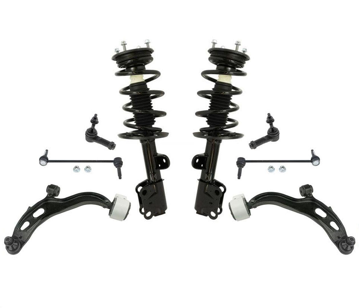 Front Struts Lower Control Arms Tie Rods Sway Bar Links Fits Ford Flex 13-17