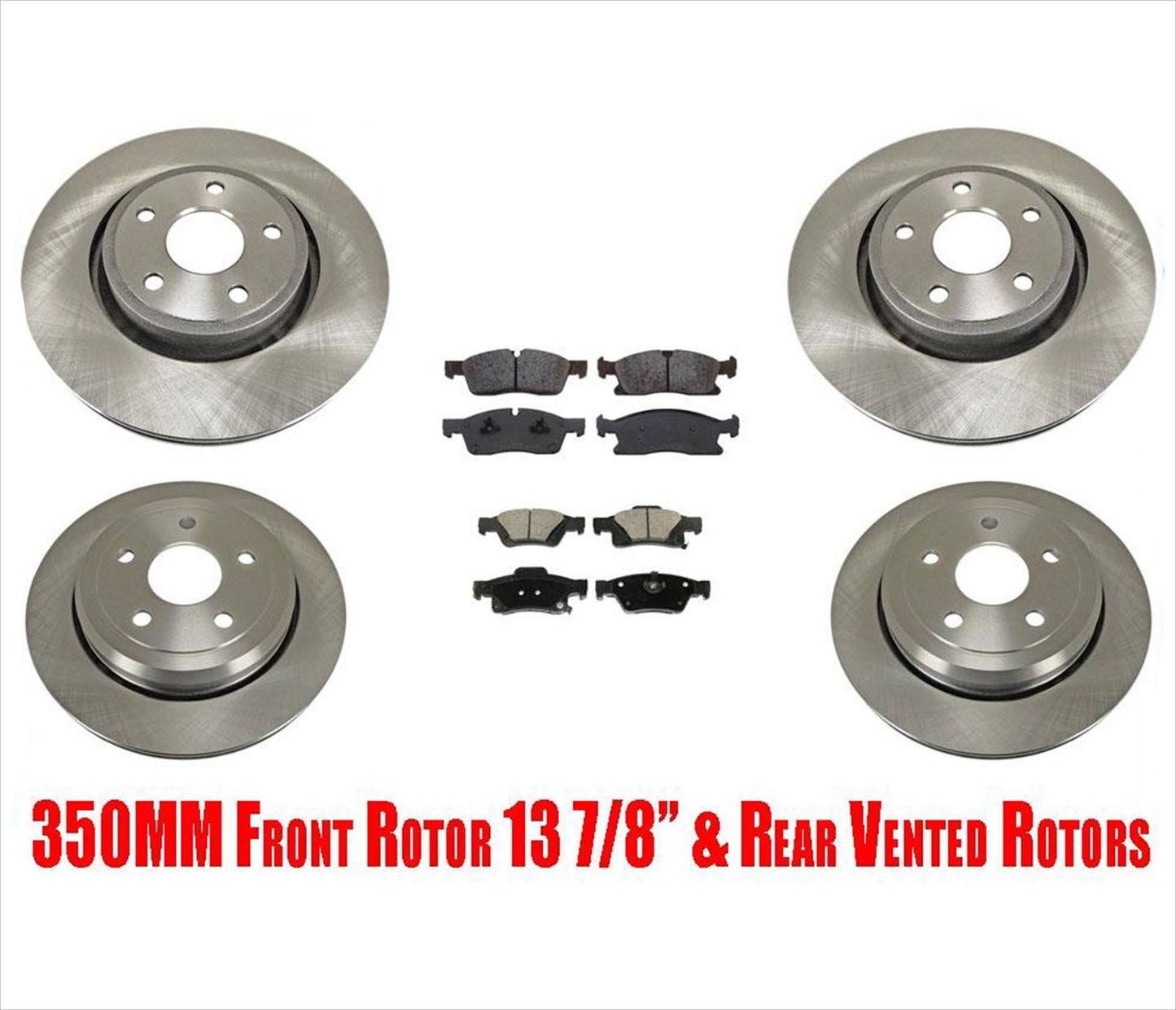 Rotores de freno de disco y pastillas de freno más grandes de 350 mm para GRAND CHEROKEE 11-20