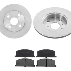 Fits 1983-1990 Toyota Tercel Front Brake Rotors & Semi-Metallic Pads