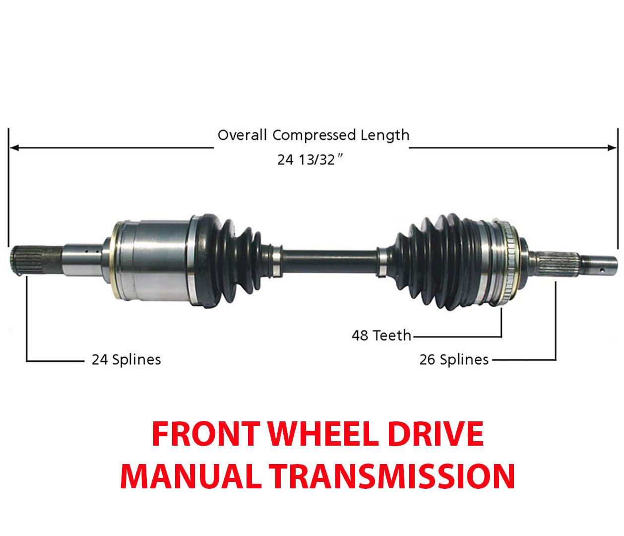 Driver Side CV Axle fits 96-00 Toyota RAV4 Front Wheel Drive Manual Transmission
