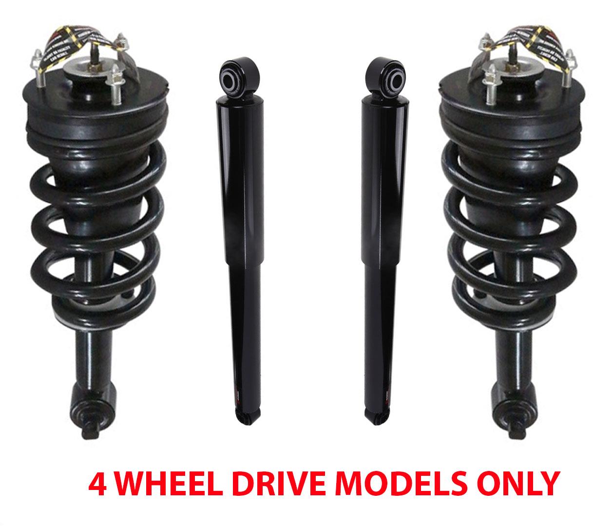 Amortiguadores delanteros y traseros para Chevrolet Silverado 1500 14-18 con tracción en las 4 ruedas