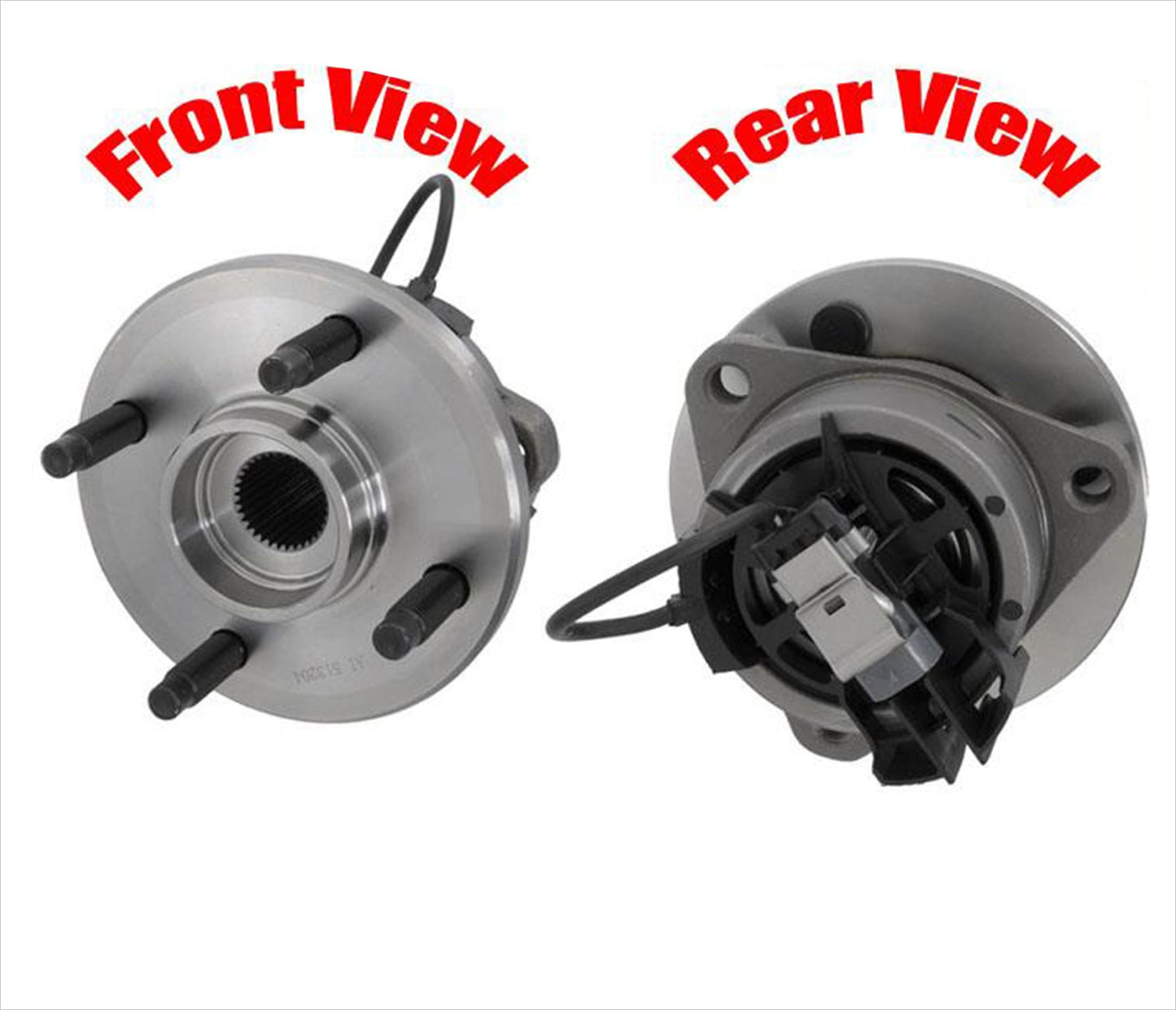 Rodamientos de cubo de rueda delantera L y R para Pontiac G5 con 4 pernos, 4 ruedas ABS 07-10