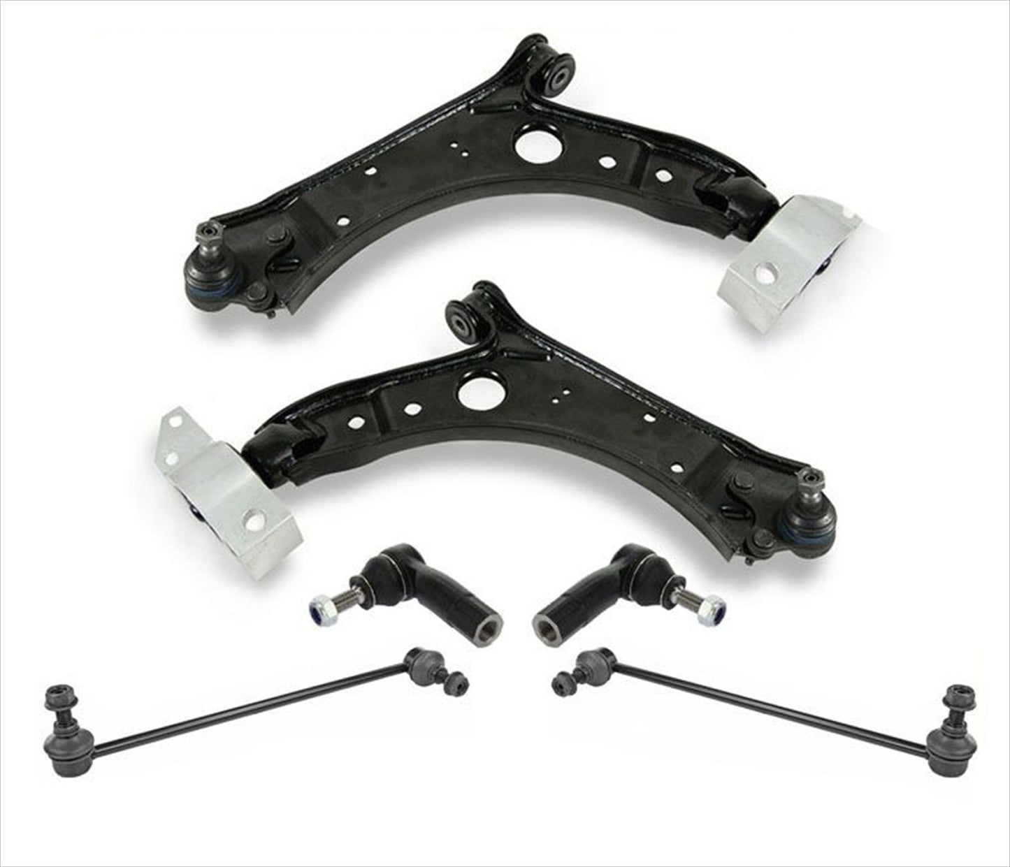 6Pc Front Lower Control Arms Tie Rods & Links Fits for Volkswagen Jetta 05-14