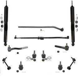 For Jeep Wrangler 07-17 Front & Rear Shocks Tie Rods Front Ball Joints & Links