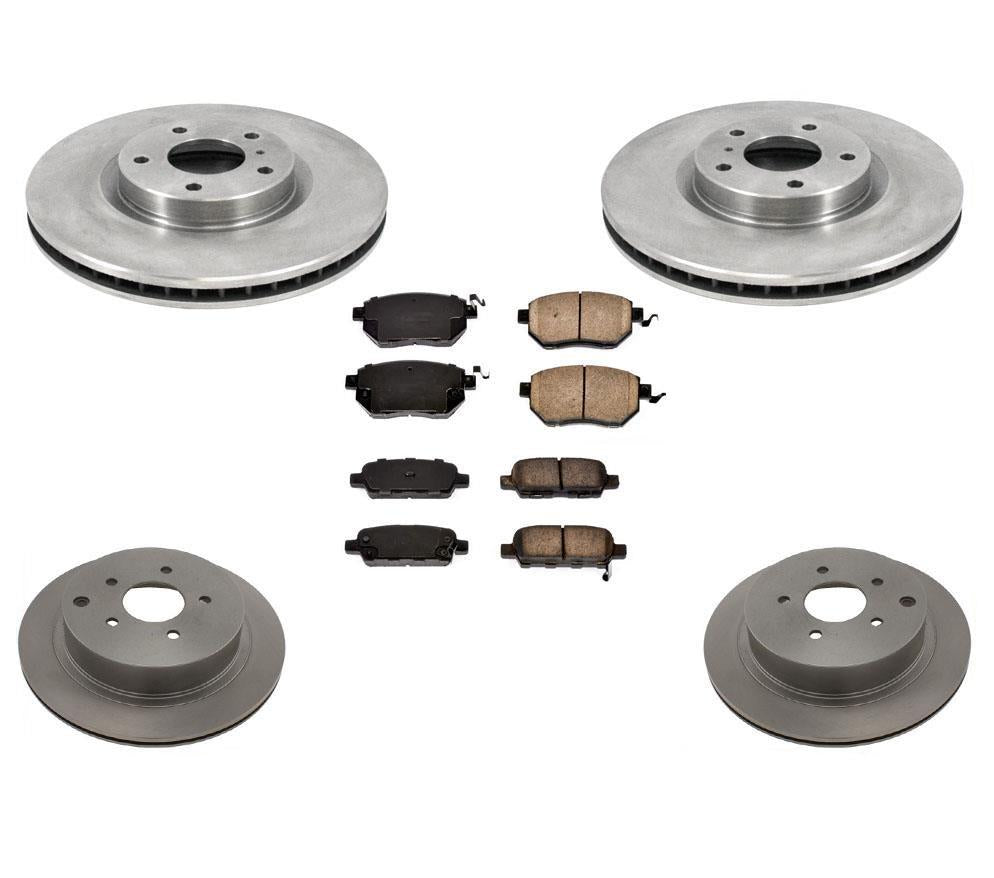 Kit de 6 pastillas de freno de rotores de freno delantero y trasero 100% nuevas para Nissan Murano 09-2010