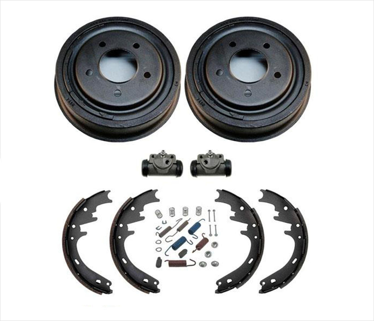 Tambores de freno, zapatos, cilindros de rueda, kit de resorte para Ford Bronco, tamaño completo 87-96