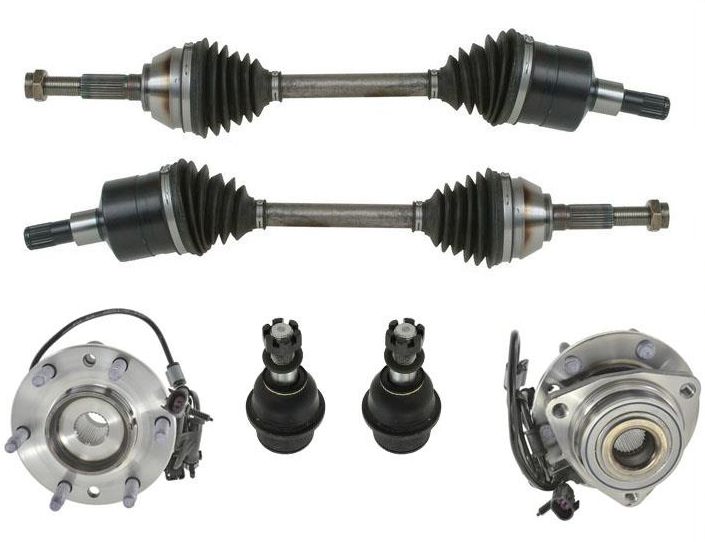 Front Axles Wheel Hubs Ball Joints for Chevrolet Trailblazer 2002-2007