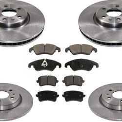 Pastillas de freno de rotores de freno delantero trasero para Audi Q5 2.0L Turbo 13-17