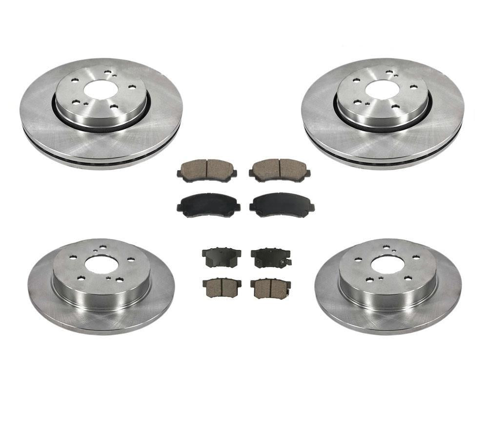 Rotores de freno delantero y trasero y pastillas de cerámica para Suzuki Kizashi 2.4L 2010-2013