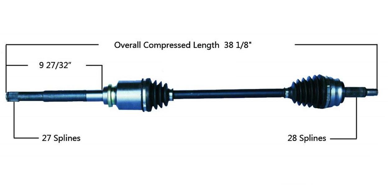CV Drive Axle Shaft Fits Compass Patriot 4 Wheel Drive 07-14 Front P/S