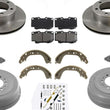 Fits 99-03 Tacoma 4 Wheel Drive 6 Lug Front & Rear Brake Kit W/ Wheel Cylinders