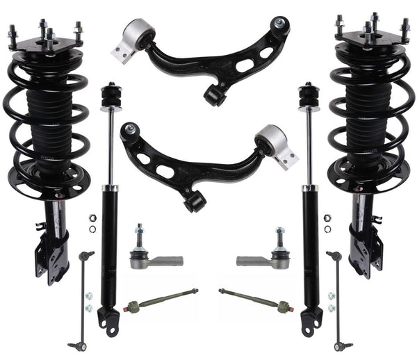Fits Ford Explorer 11-12 Front Wheel Drive Lower Control Arms Tie Rods 12 Pc Kit