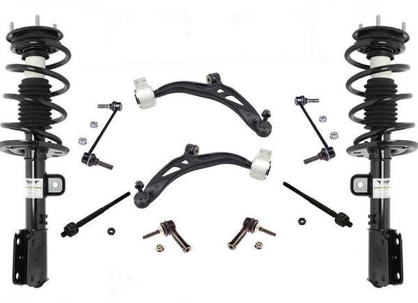 Se adapta a Ford Explorer 11-12, tracción delantera, brazos de control inferiores, varillas de amarre, kit de 10 piezas