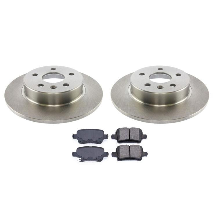 Rotores de freno de disco trasero y pastillas de freno de cerámica para Chevrolet Cruze 16-19, kit de 3 piezas