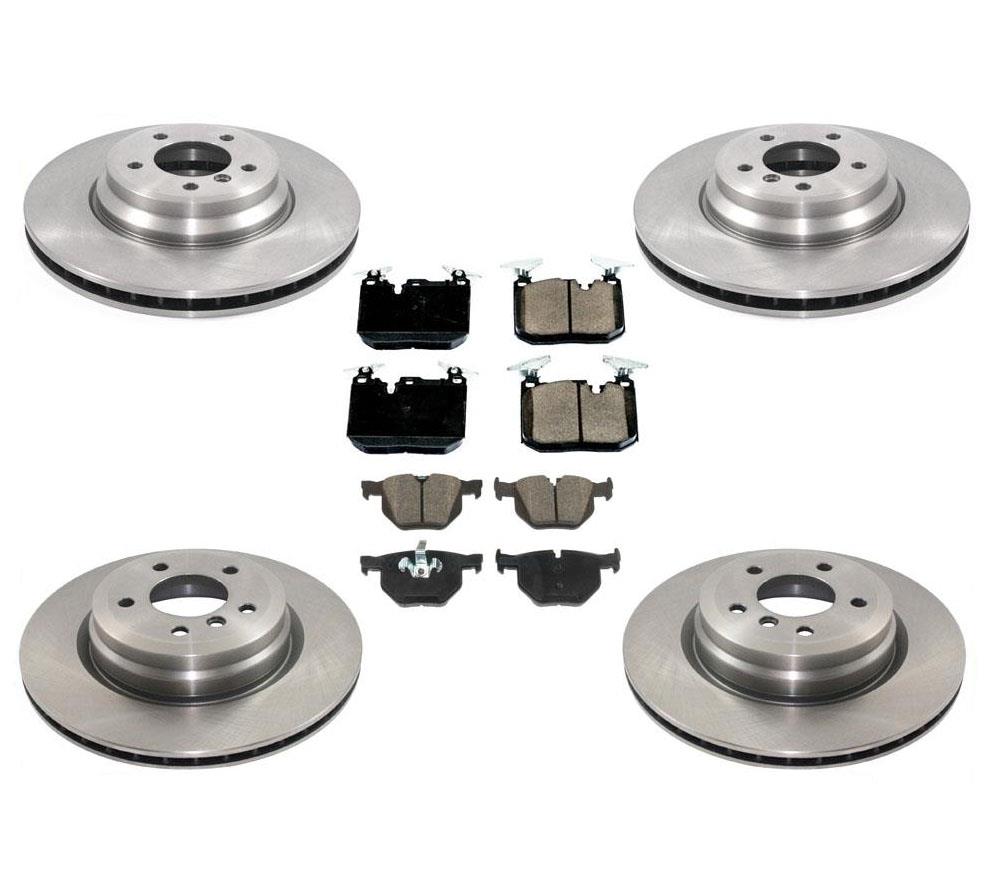 Front & Rear Rotors & Brake Pads for BMW 335i 4 Door Sedan 2010-2013