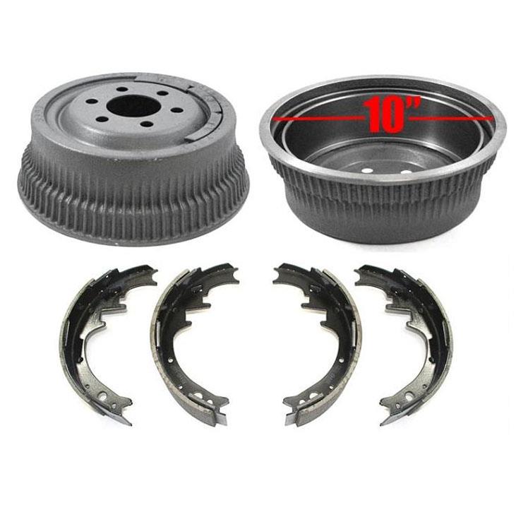 Tambores y zapatas de freno traseros de 10" para Dodge Dakota 91-98 Compruebe el tamaño de sus tambores de freno