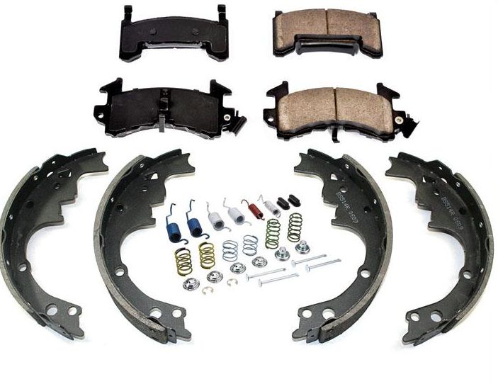 Pastillas de freno delanteras, zapatas de freno traseras y resortes para Chevrolet Monte Carlo 78-88