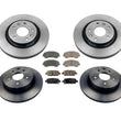 Front & Rear Pads & Rotors for Nissan Rogue 14-19 2.5L With 2 Row Seat (ONLY)