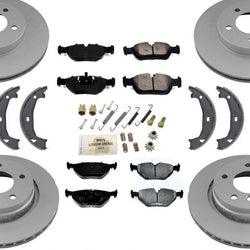 For BMW 2001-2005 325i Rear Wheel Drive Front & Rear Brake Rotors Metallic Pads
