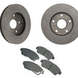 Fits 1992-99 Toyota Camry (2) Front Brake Rotor & Front Ceramic Brake Pads